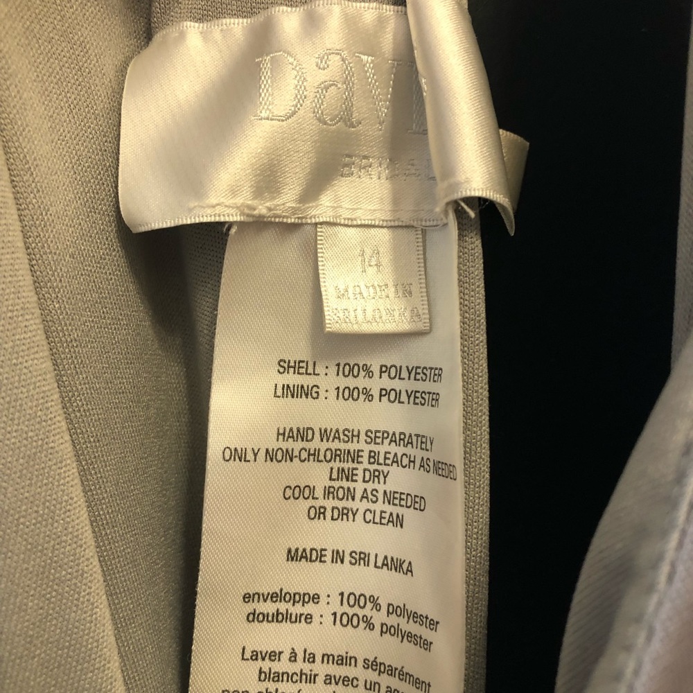 Once worn grey dress David’s bridal - Picture 2 of 4